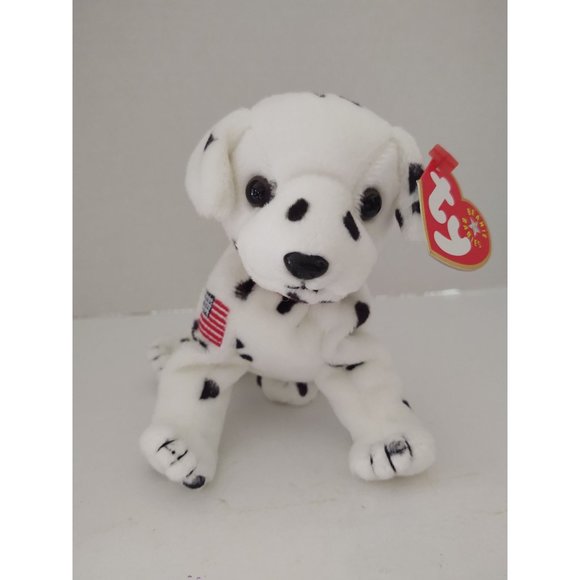 Ty Dalmatian RESCUE FDNY Beanie Babies Dog (5.5 inch) MWMTs Plush - Picture 1 of 3
